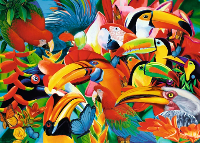 Trefl puzzle 500 pieces: Colored bird TR37328