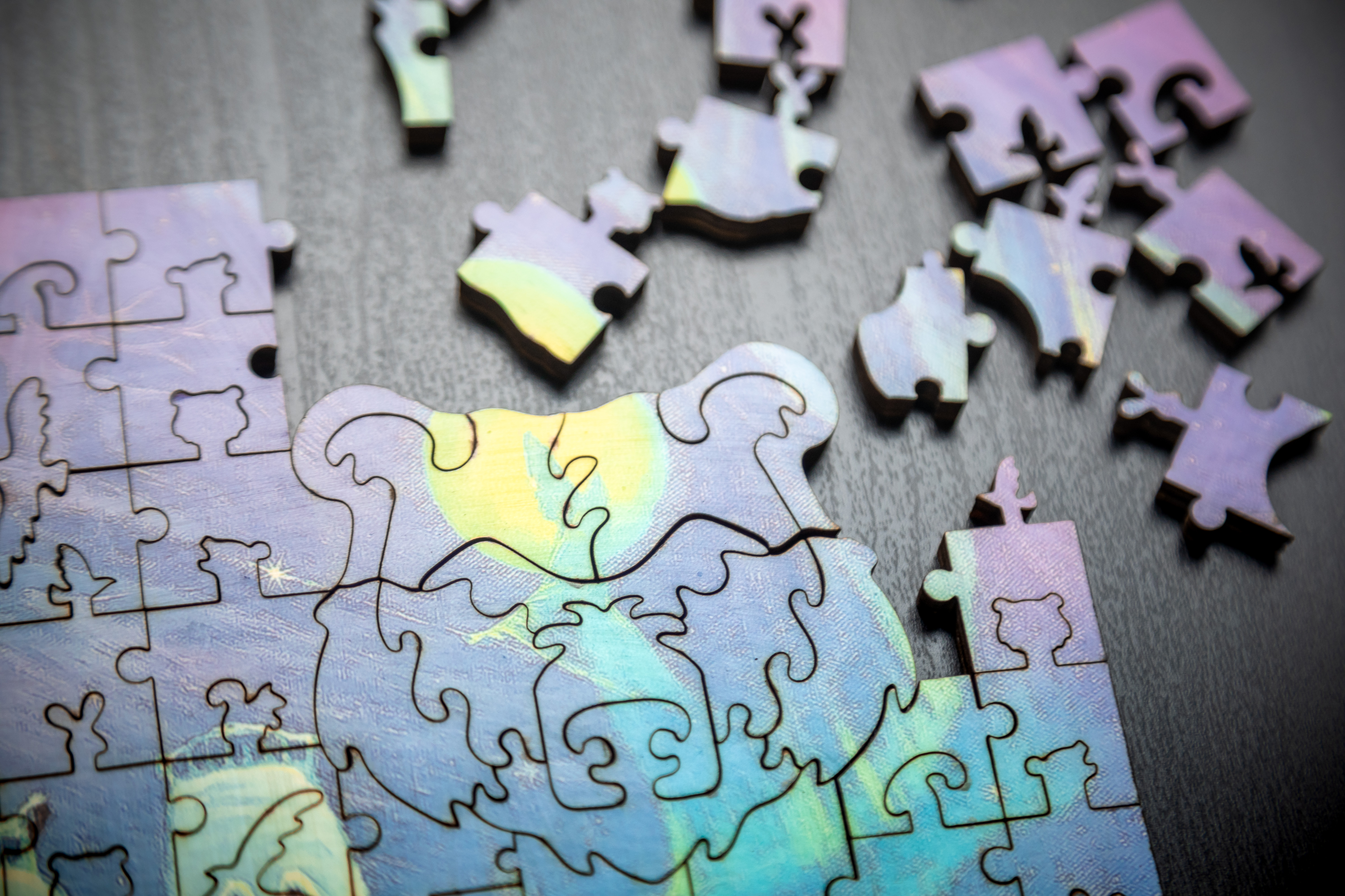 Naked jigsaw puzzles.