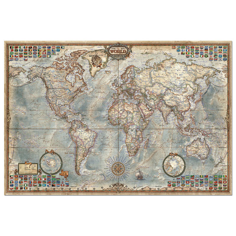 Educa 8000 World Map Puzzle 4000 Pieces, Educa Political Map Of The World - 1001Puzzle.com