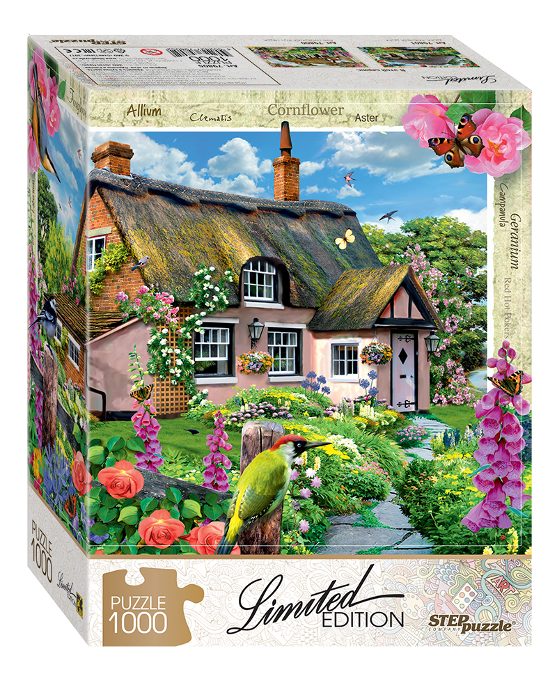 61492 Puzzle Step Puzzle 1000 pièces-Rose Cottage 