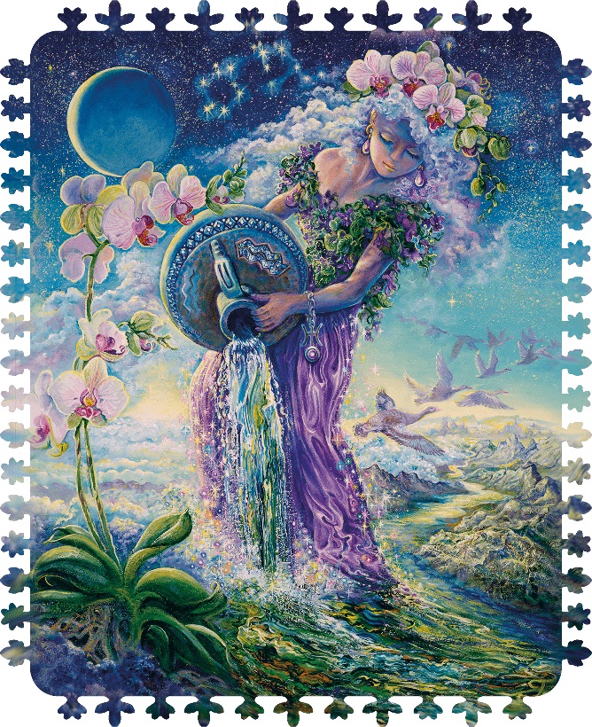 Wooden Jigsaw Puzzle 100pieces New Russian zodiac sign Aquarius Josephine Wall 