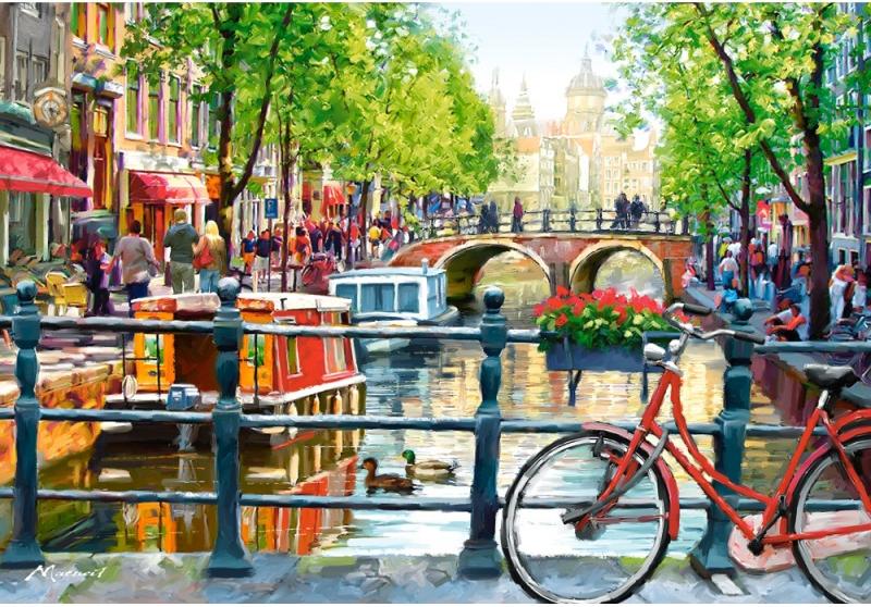 Amsterdam Canal 1000 Piece Jigsaw Puzzle  f10 