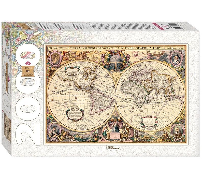 1000 Pc Heye Puzzles Retro World Map Art HY29871 