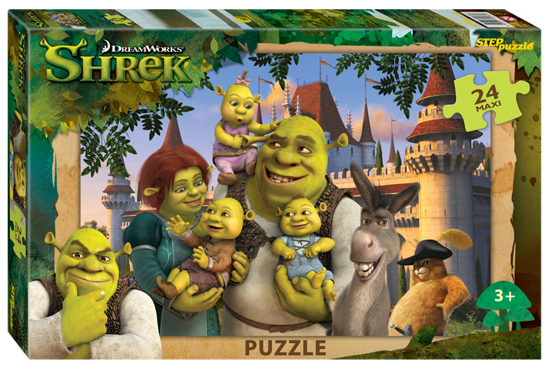 Play with presentation despair Step puzzle 24 Maxi Puzzle Details: Shrek (Dreamworks) - 1001puzzle.com