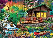 Trefl jigsaw puzzle 3000 pieces: the cabin in the woods