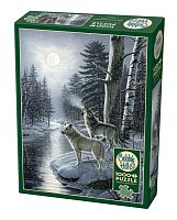 Cobble Hill 1000 Pieces Puzzle: Wolves in the New Moon