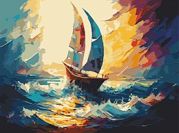 Painting by numbers Jazzle: On the crest of a wave