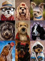 Nova 1000 Puzzle pieces: Cute dogs. Collage