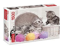 Hatber puzzle 1500 parts: Kittens and balls