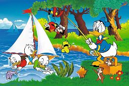 Trefl Puzzle 160 pieces: 40 Years of Trefl - Adventure by the Lake, Donald Duck
