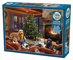 Cobble Hill 500 Pieces Puzzle: A Christmas treat for Dogs