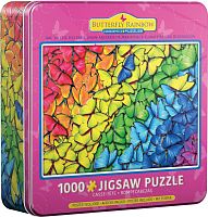 Eurographics 1000 pieces puzzle: Rainbow of butterflies (metal box)