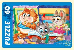 Puzzle Red Cat 60 details: Funny cats