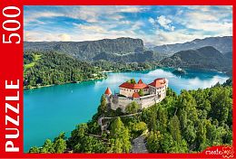 Puzzle Red Cat 500 pieces: Slovenia Castle on Lake Bled