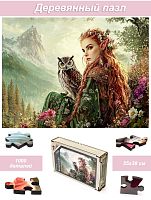 Wooden 1000-piece puzzle Fairytale world. The Elf's gaze