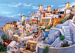 Cherry Pazzi Puzzle 1000 details: Santorini Paints