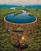 Puzzle Pintoo 2000 details: J. Yerka. Library
