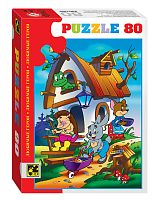 A set of puzzles for children 8 pieces of 80 pieces: Favorite characters