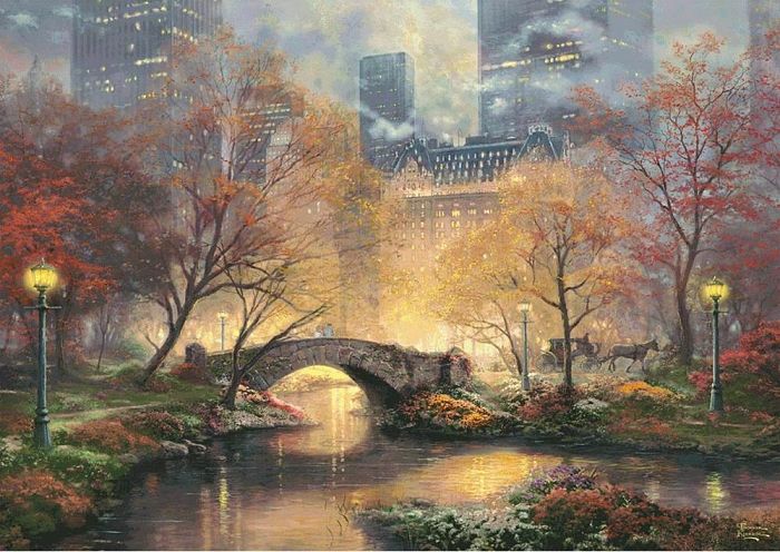 Puzzle Schmidt 1000 pieces fluorescent: Central Park in the fall 59496