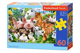 Puzzle Castorland 60 details: Friends on the farm