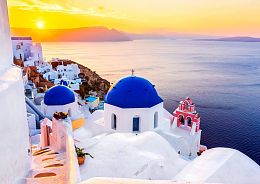 Enjoy 1000 Pieces Puzzle: Sunrise over Santorini, Greece