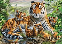 Schmidt 1000 Piece Puzzle: A Tigress with cubs