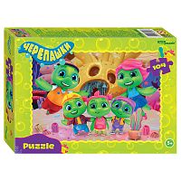 Step puzzle 104 pieces: Turtles