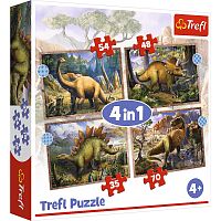 Trefl puzzle 35x48x54x70 details: Dinosaurs