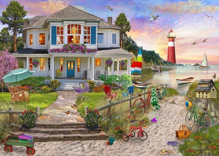 Schmidt 1000 pieces puzzle: House on the coast 58990
