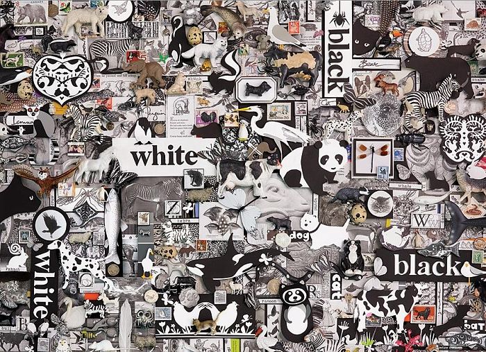 Cobble Hill puzzle 1000 pieces: Black and white 80033
