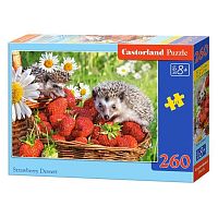 Puzzle Castorland 260 pieces: the Hedgehog and strawberry