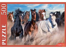 Puzzle Red Cat 500 pieces: Wild Horses