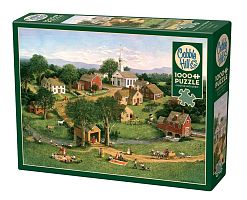 Cobble Hill 1000 Pieces Puzzle: Picnic by the Bridge