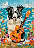 Castorland 500 puzzle pieces: Collie, guitar and the sea