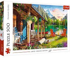 Puzzle Trefl 500 details: A hut in the mountains