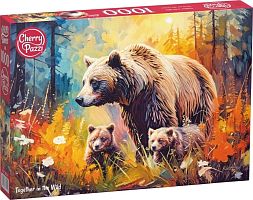 Cherry Pazzi Puzzle 1000 pieces: A Bear with cubs (MARKDOWN)