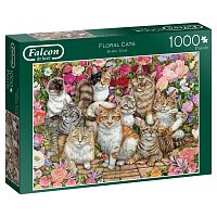 Falcon 1000 puzzle pieces: Cats in colors