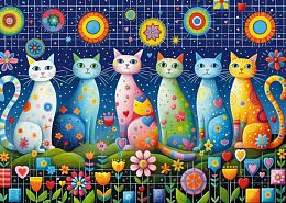 Пазл Cherry Pazzi 1000 деталей: Волшебные кошечки