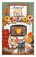 Pintoo 1000-piece puzzle: Olivia Gibbs. Cozy autumn fireplace