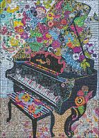 Heye 1000 Piece Puzzle: Patchwork Art. Grand piano