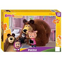 Step puzzle 160 pieces: Masha and the Bear