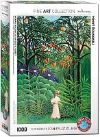 Eurographics 1000 pieces puzzle: A woman in an exotic forest