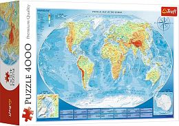 Trefl puzzle 4000 pieces: Large Physical map of the World