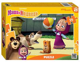 Step puzzle 35 pieces: Masha and the Bear. Forest stories