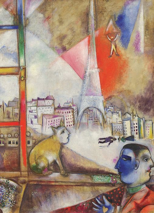 Puzzle Eurographics 1000 pieces: Marc Chagall - Paris window 6000-0853
