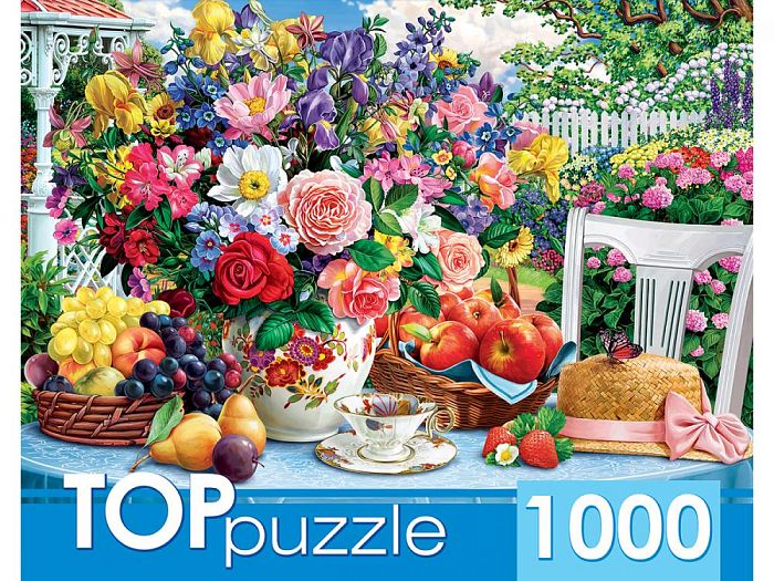 TOP Puzzle 1000 Pieces: Summer Still Life and Hat ХТП1000-2174