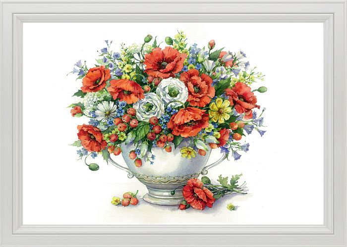 Freya Puzzle 1500 pieces: Bouquet with poppies PZL-1500/15