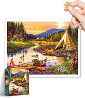 Pintoo 1200-piece puzzle: McNeil Camp Studio. Golden Harbor