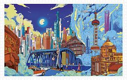 Pintoo 1000 pieces puzzle: Guan. Shanghai