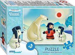 Set of 5 puzzles with 54 parts Step: Cartoon Characters - 1 (S/m)